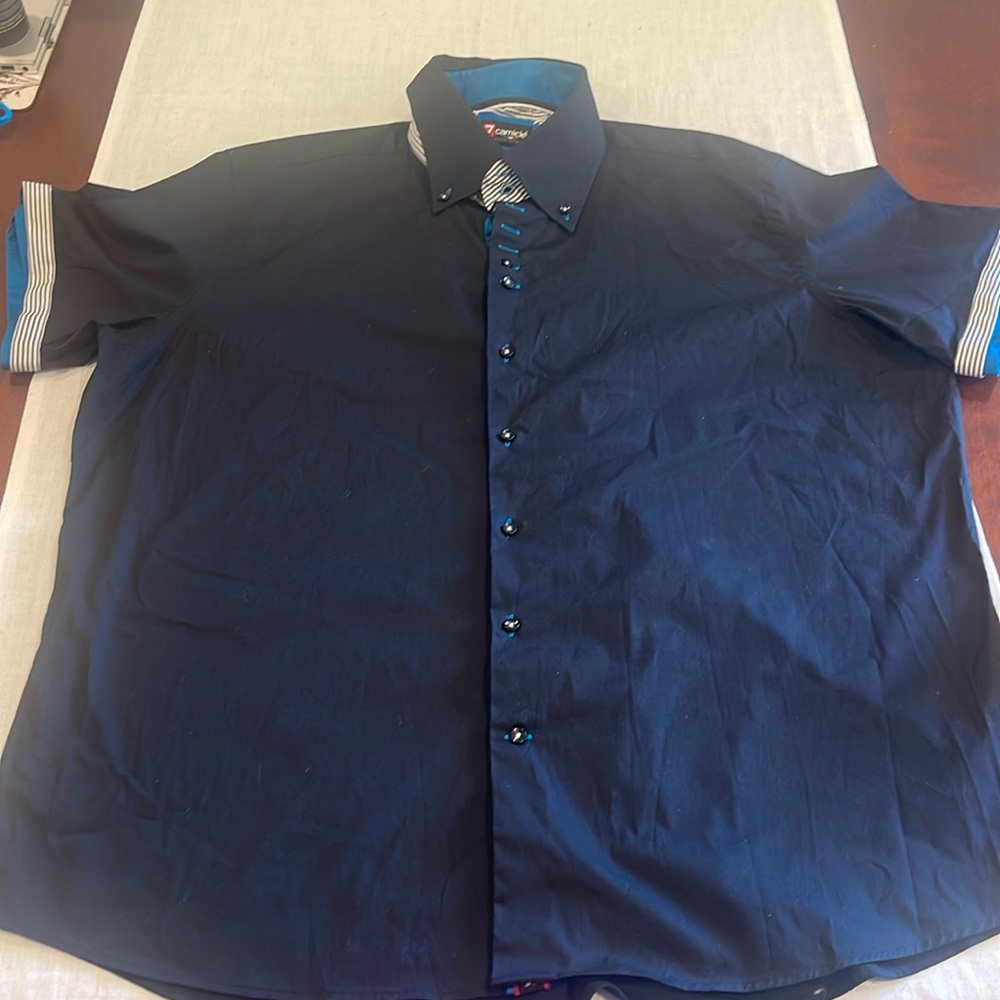 26092 7 camicie button down dress shirt SZ 3X  French style EUC
